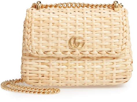 wicker mini shoulder bag gucci|Gucci outlet interlocking blue bag.